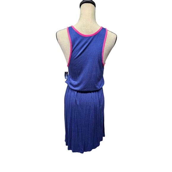 Old Navy Womens Tank Dress Sz Large Y2k Contrast Trim Midi NWT - Picture 2 of 7